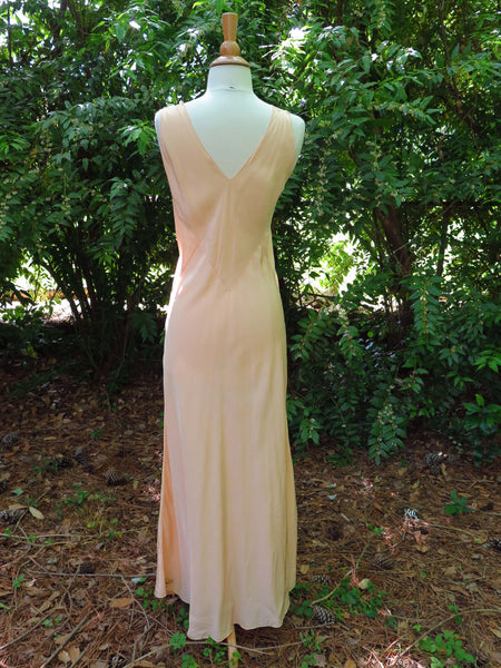 30s Yolande Peach Negligee - back