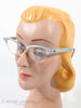 Lunettes œil de chat en aluminium des années 50