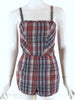 50s Plaid Swimsuit - close view