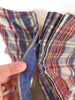 50s Cotton Playsuit in Red/Blue Plaid - closure detail