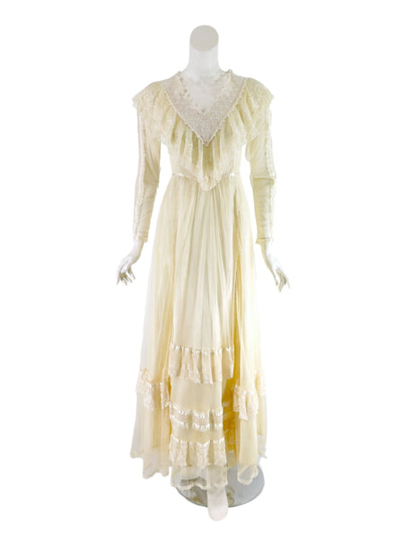 Robe Maxi Gunne Sax Boho des années 70/80