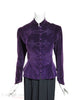 80s or 40s Purple Velvet Embroidered Jacket