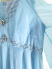 60s Light Blue Long Sleeve Gown