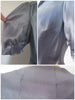 Blouse en satin gris bleu des années 40