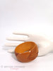 40s Butterscotch Wide Carved Bakelite Bangle - far view