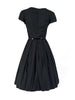back view of 50s/60s black cotton day dress