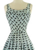 front close view 1950s novelty print sundress