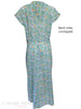 Vintage 1930s house dress back view - unclipped from mannequin