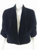 1950s black velvet no-closure jacket