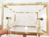 Sac à main boîte en lucite transparente des années 50