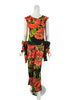 Front view of 1970s pants set with blouse off
