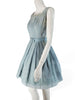 Side  view of vintage 50s cotton dress