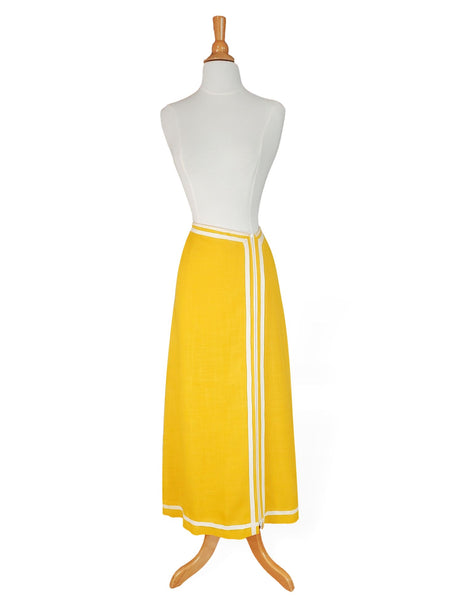 60s Mod Yellow Maxi Skirt