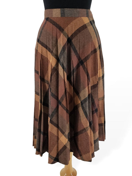 70s Plaid Skirt - closer view