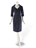Vintage 50s Skirt Suit in Navy Blue