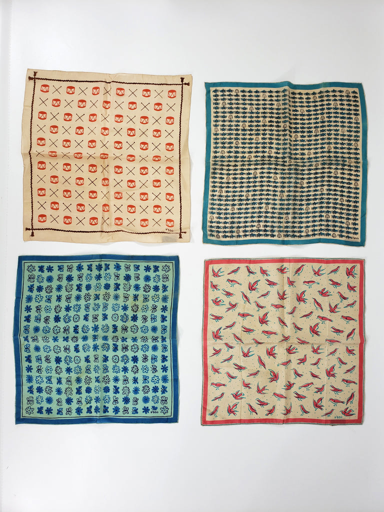 Early Vera Neumann silk scarf lot