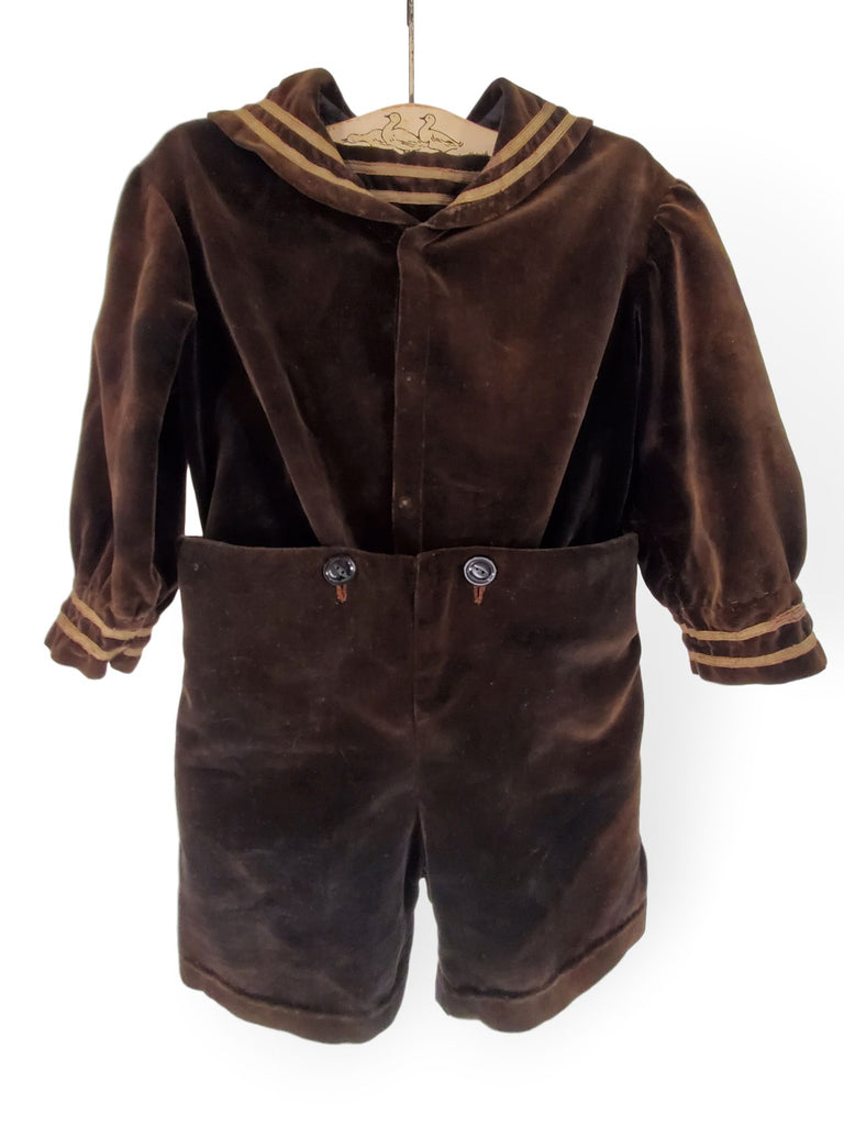 Antique Velvet Sailor Suit - front