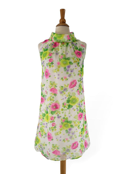 Mini-robe florale Mod des années 60