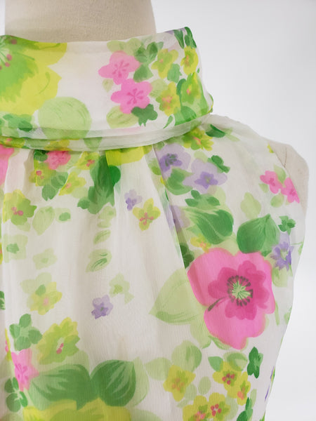 Mini-robe florale Mod des années 60