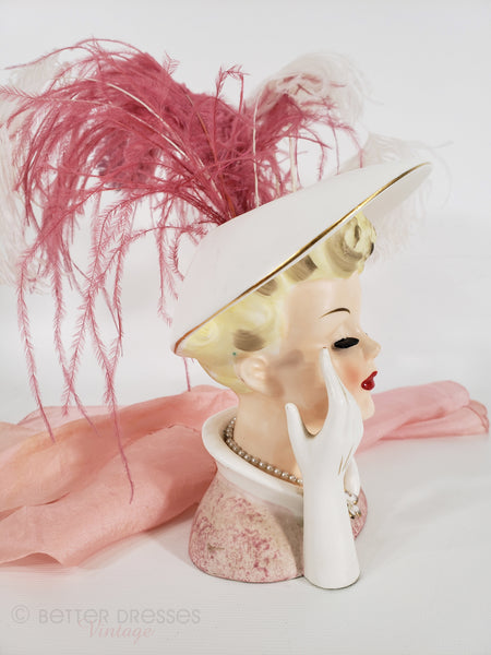 Vase Tête de Dame Années 50 - Napco C5047