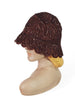 left side view of vintage cloche hat