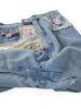 80s High Waisted Jeans, Embellished - med