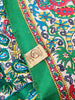 BG Creations tag and view of back of 1940s vintage silk scarf