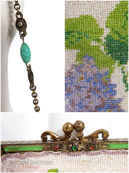 Antique Microbeaded Purse - details