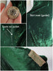 30s Green Velvet Gown & Jacket Set - details and Fashion Originators Guild label