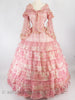 1850s Pink Organdy Evening Gown - fichu tied