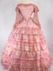 1850s Pink Organdy Evening Gown - fichu off