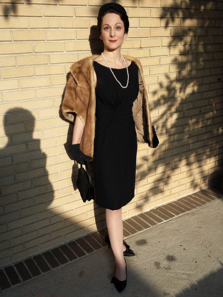 50s/60s Black Cocktail Dress on Set of "The Founder"