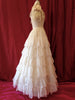 White Flounced Ball Gown - side view