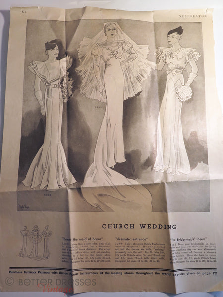 page torn from September 1933 Delineator showing the dress