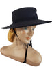 40s straw boater hat in navy blue