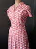 40s/50s Salmon Pink Polka Dot Dress