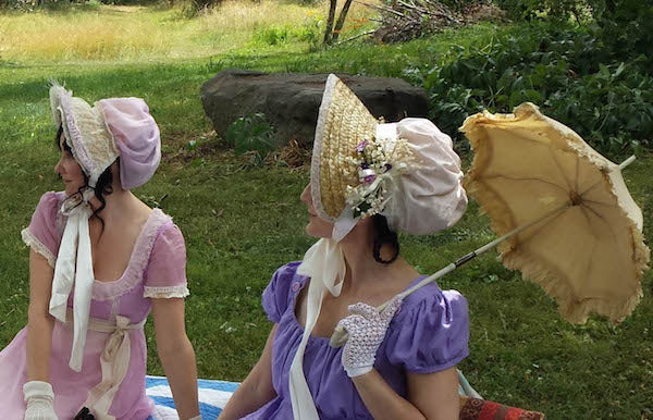 Wearing our cobbled bonnets