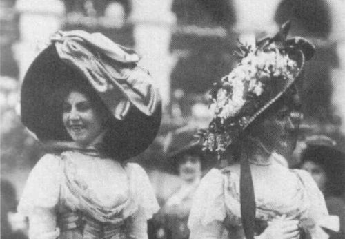 Typical edwardian hats.