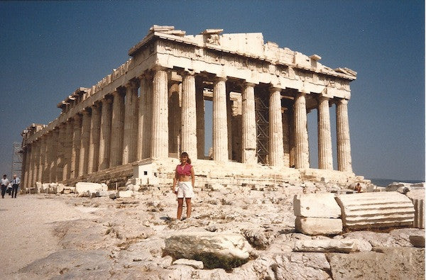 Liza of BDV at the Parthenon in 1986.