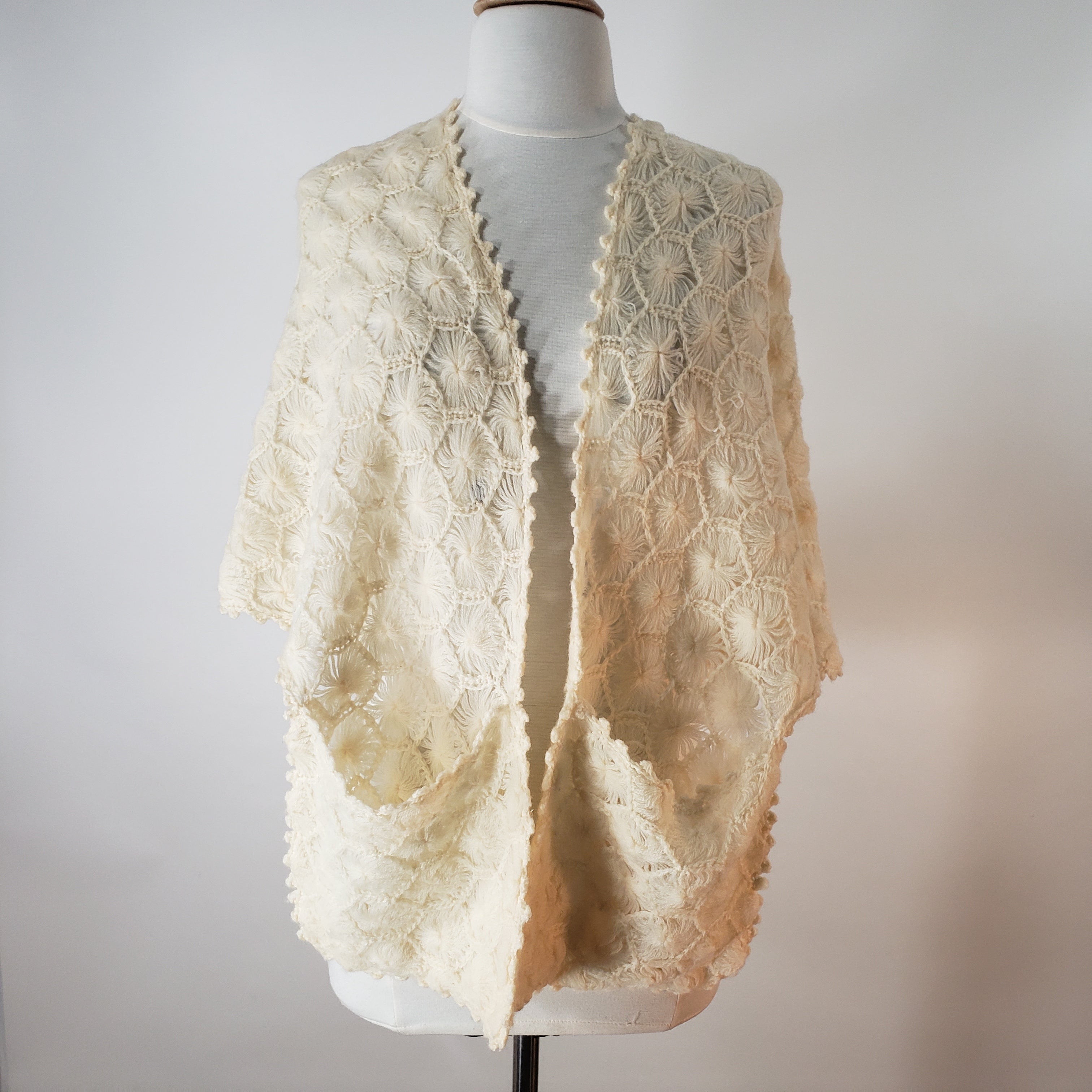 cream shawl for dress Cream Silk Cotton Shawl Scarf, Bridal Wedding Cover Up - Silk Shawl Wraps - Spring Summer Shawl - Bridal Wraps