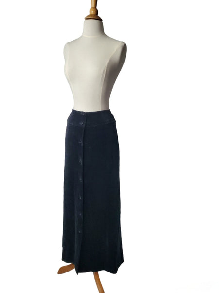 60s/70s maxi skirt in black velour