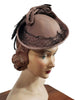 1940s Tilt Hat with Veil and Feathers