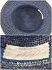 interior of 1980's straw boater hat with Lord & Taylor label