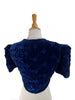 30s Blue Velvet Bolero Jacket Angle view