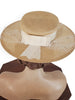40s straw wide-brim hat back view