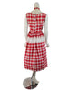back view of 1940s gingham dress