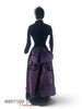 Purple bustle dress set, back view