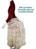 With large lobster tail bustle