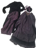Flat view of bustle dress ensemble - backs