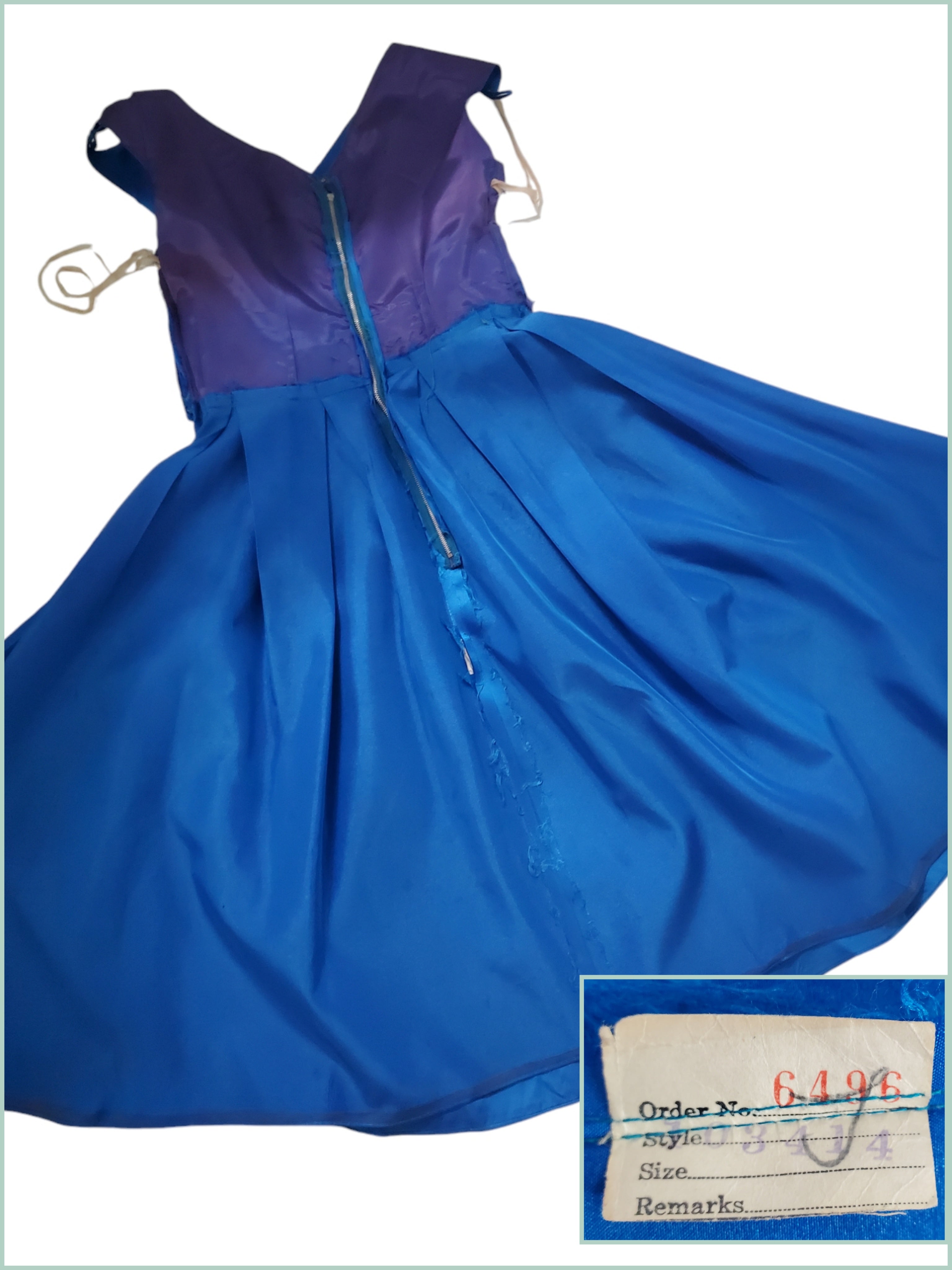 50s Party Dress in Brilliant Blue Satin Better Dresses Vintage 50s Party Dress in Brilliant Blue Satin Better Dresses Vintage